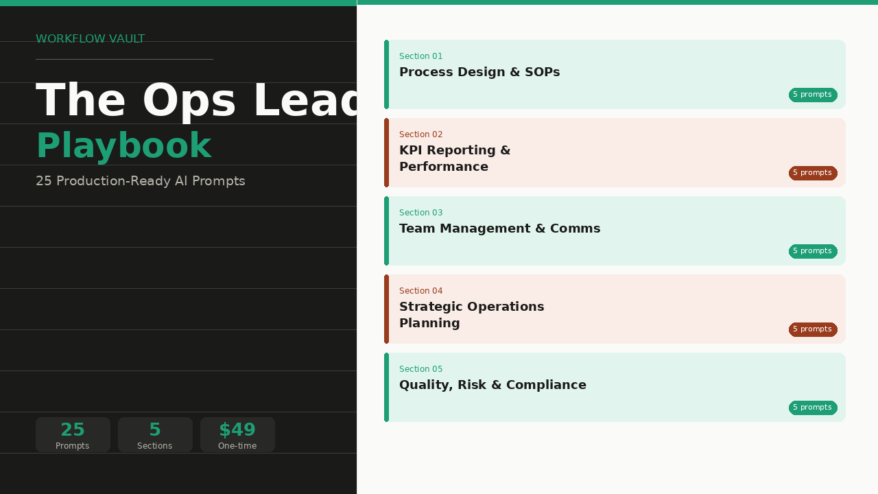 Ops Leader Playbook
