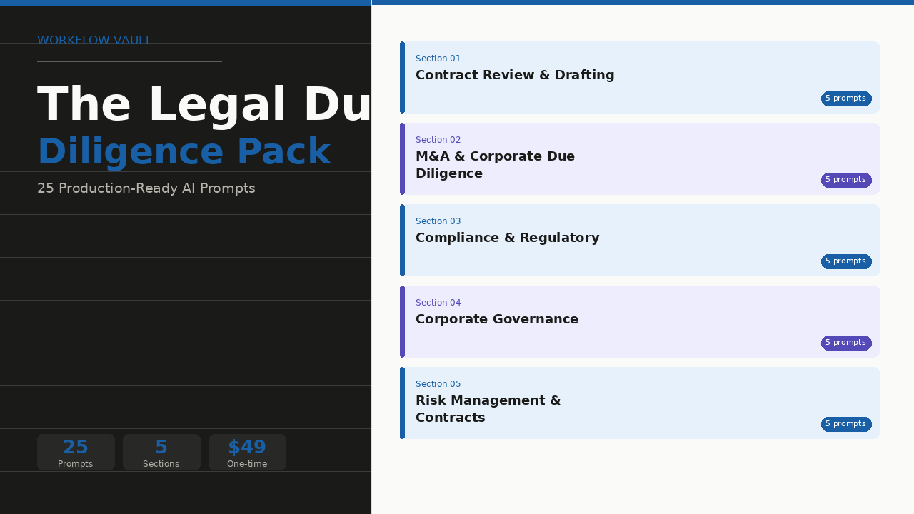Legal Due Diligence Pack