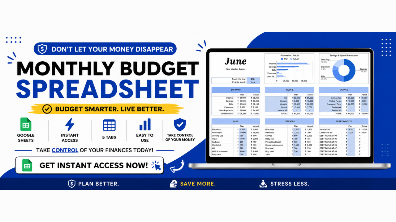 Monthly Budget Planner Spreadsheet