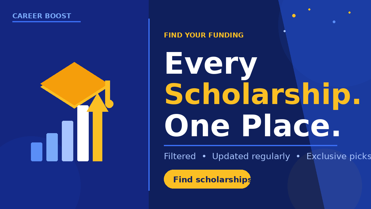Get Funded. Exclusive Scholarship Database + Full Application Guides