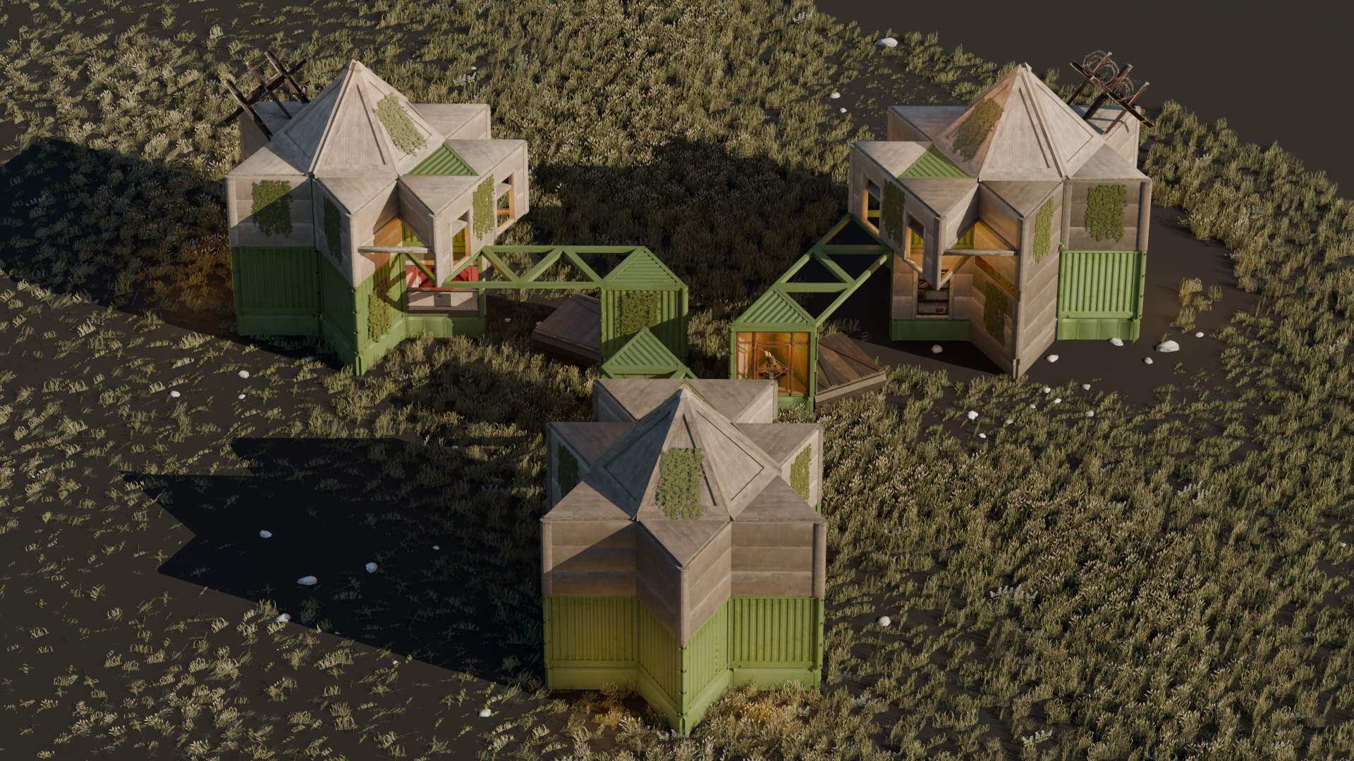 MULTIBASE - Limited Edition MULTI-TC Village Bunker Base | SOLO/DUO/TRIO | RUST