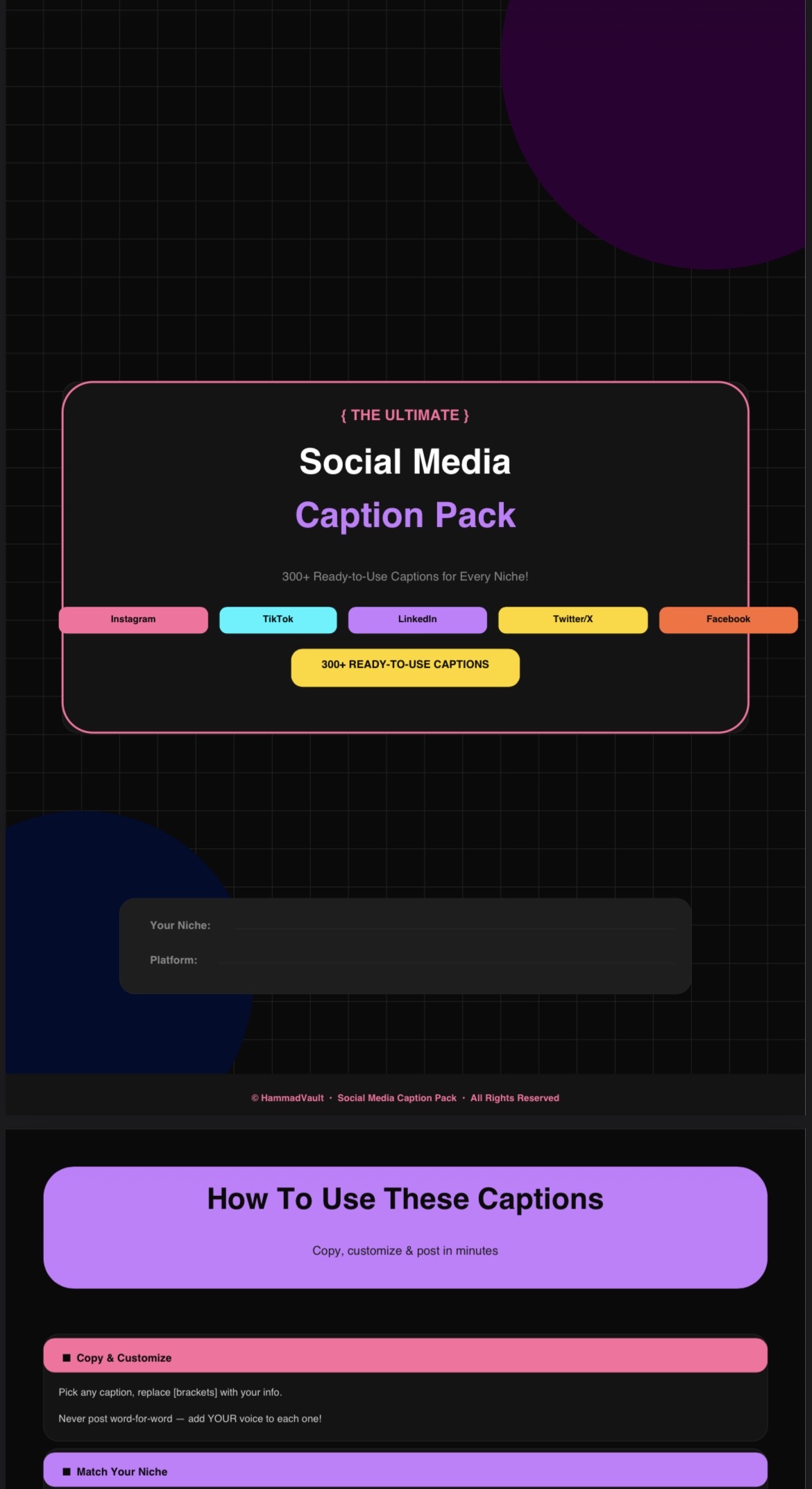 The Ultimate Social Media Caption Pack