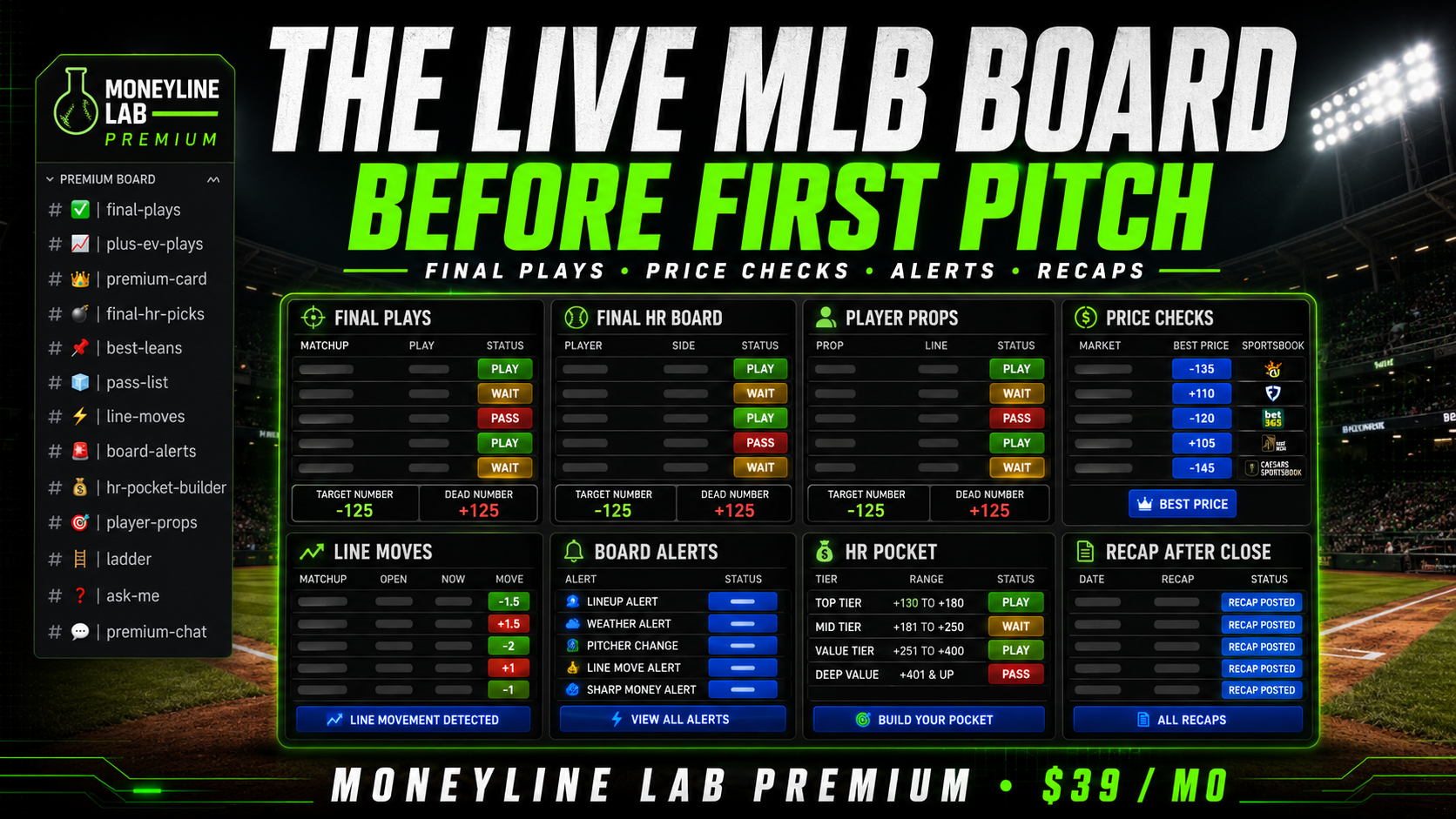 👑 Moneyline Lab Premium