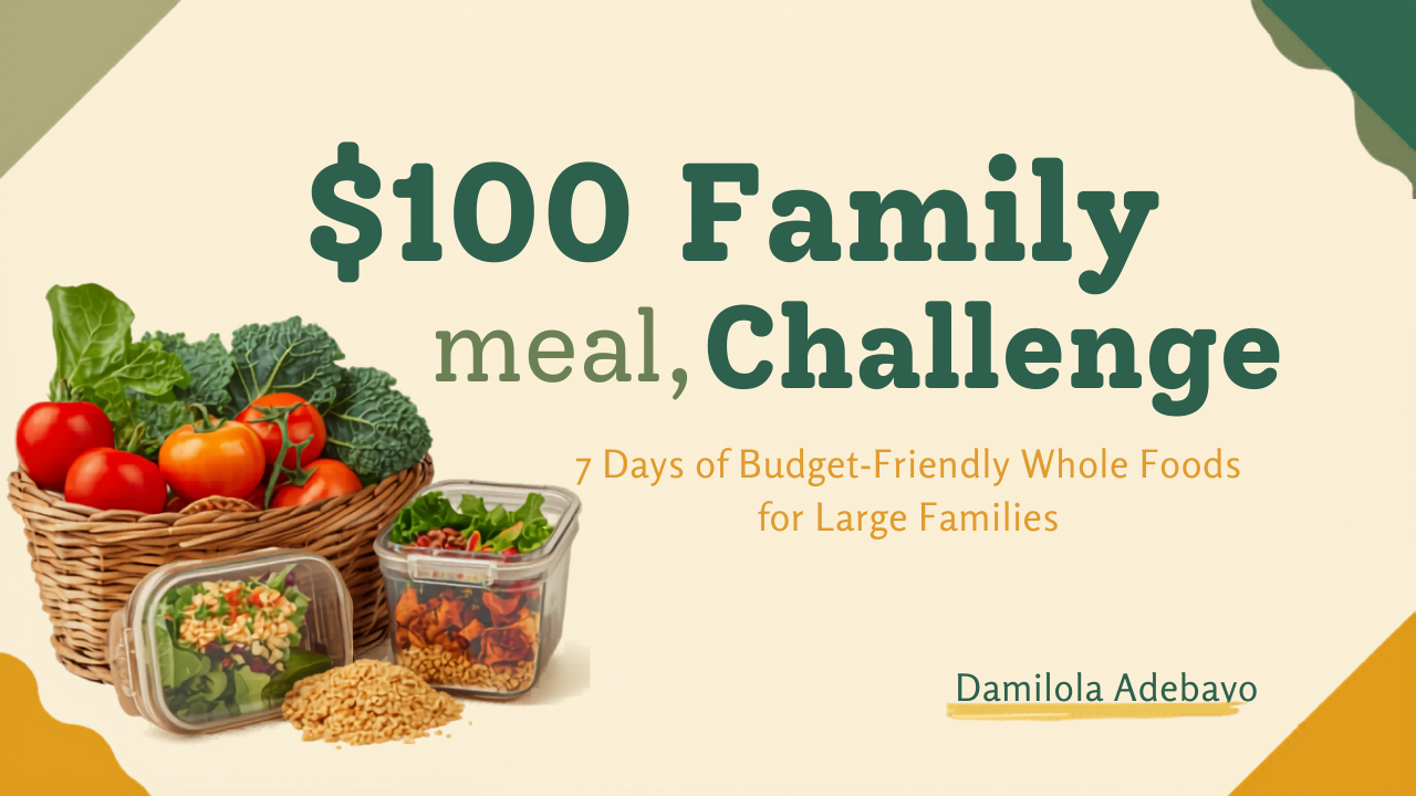 $100 Healthy Family Meal Challenge: 7 Days of Budget-Friendly Whole Foods 