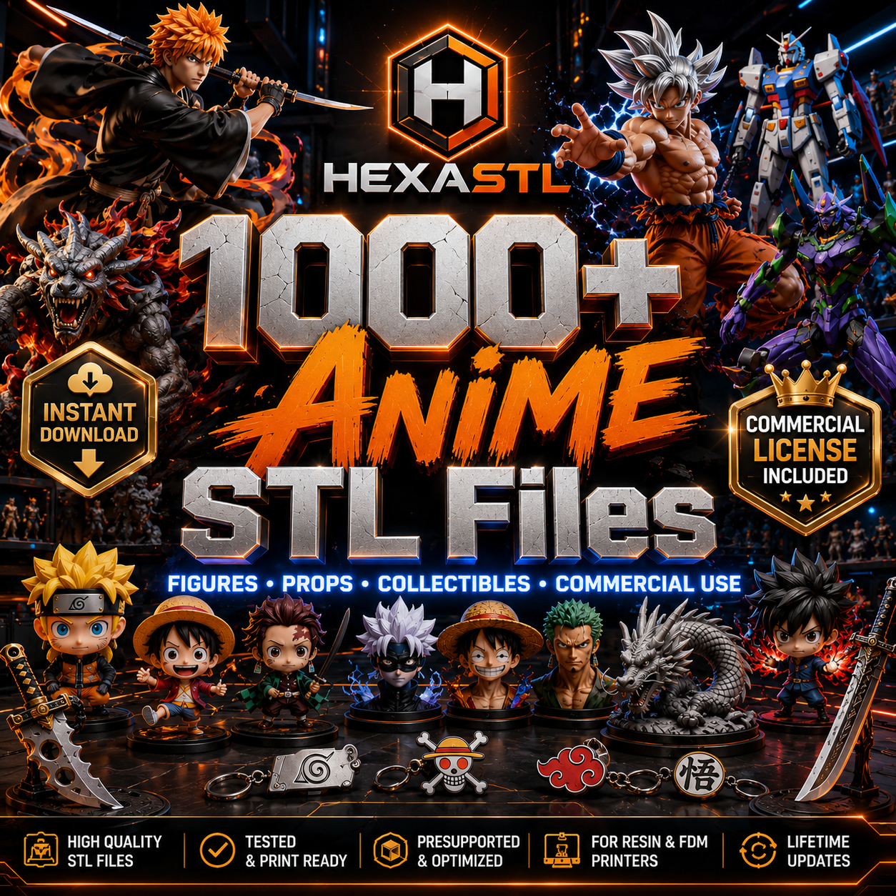 1000+ Anime STL Bundle