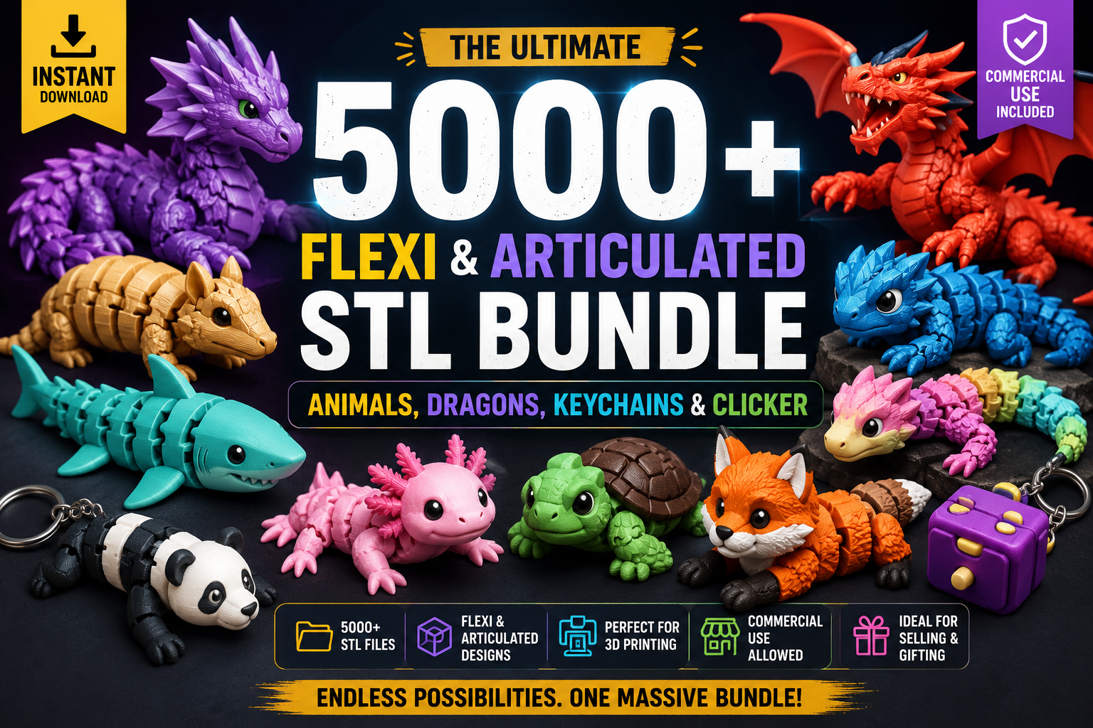 5000+ Flexi Animals STL