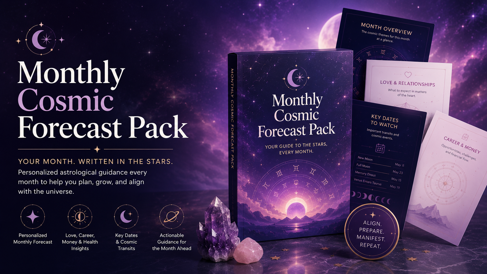Monthly Cosmic Forecast Pack