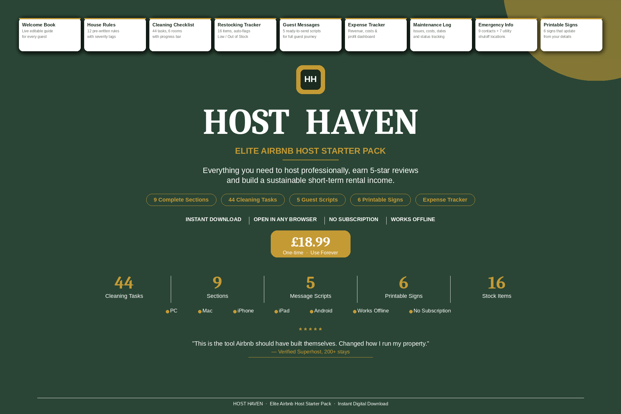 HOST HAVEN — Airbnb Host Starter Pack