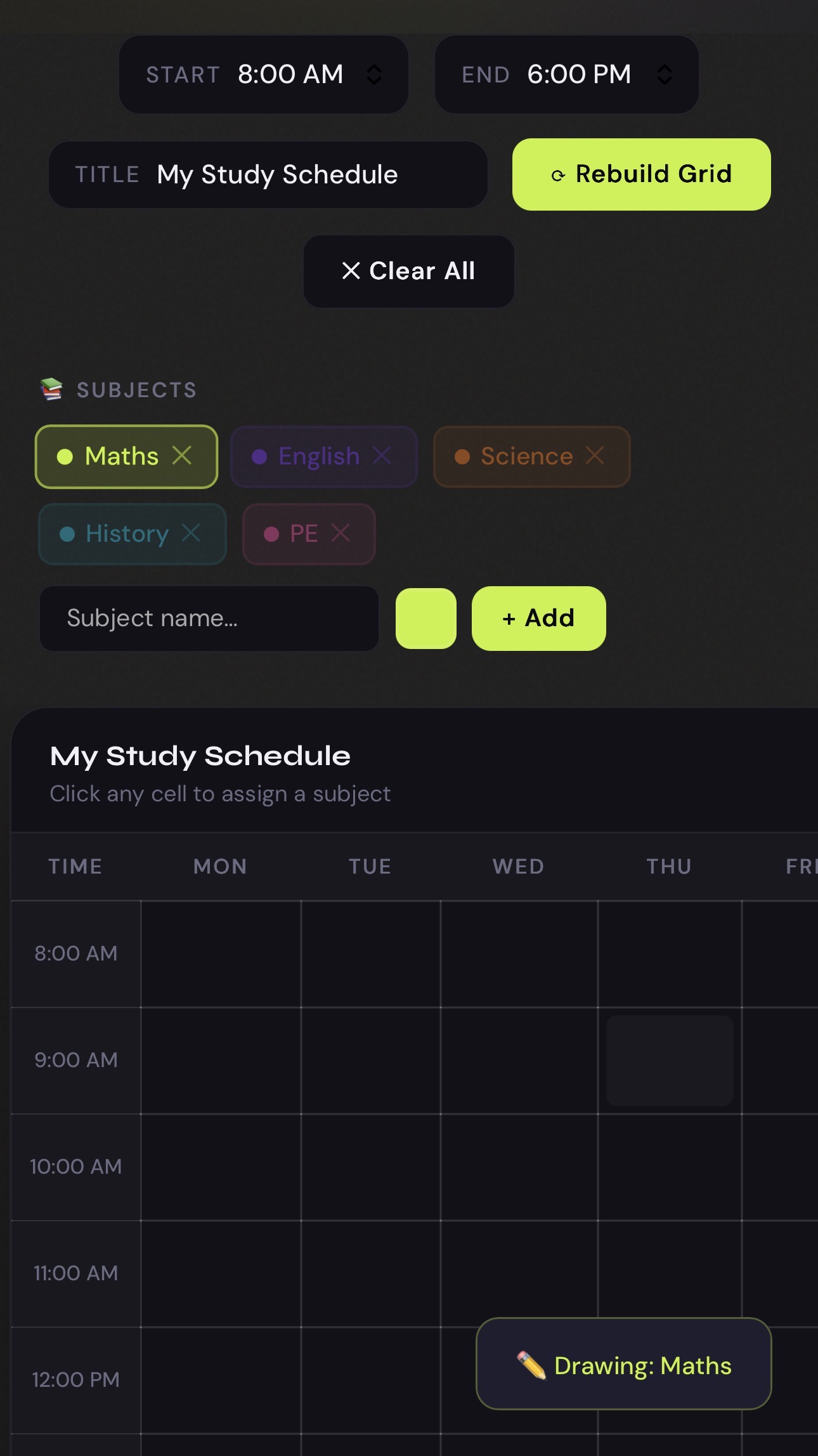 The Study Planner