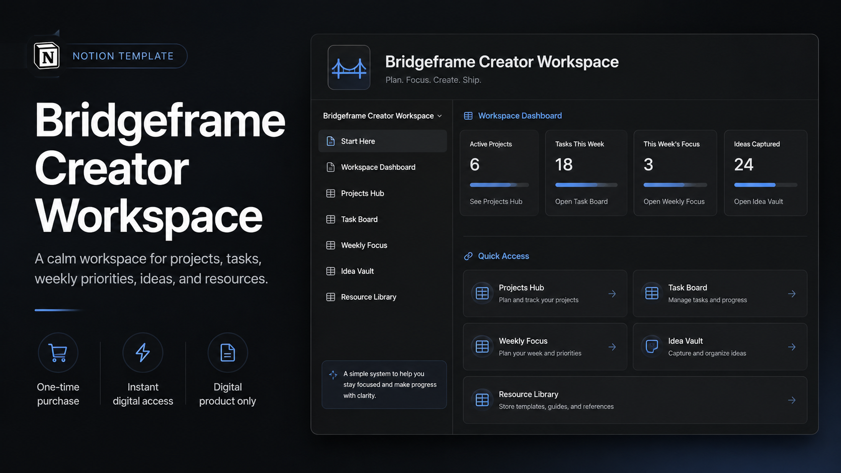 Bridgeframe Creator Workspace