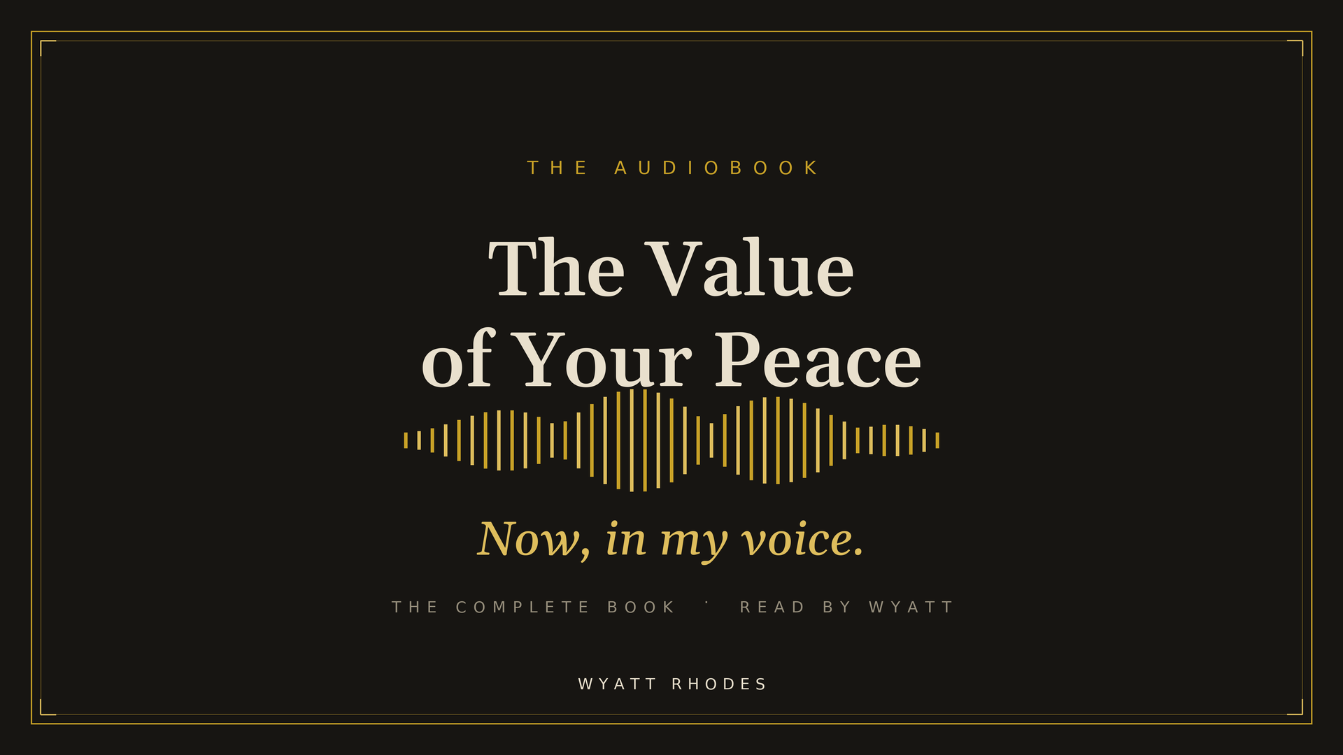 Audiobook The Value Of Your Peace