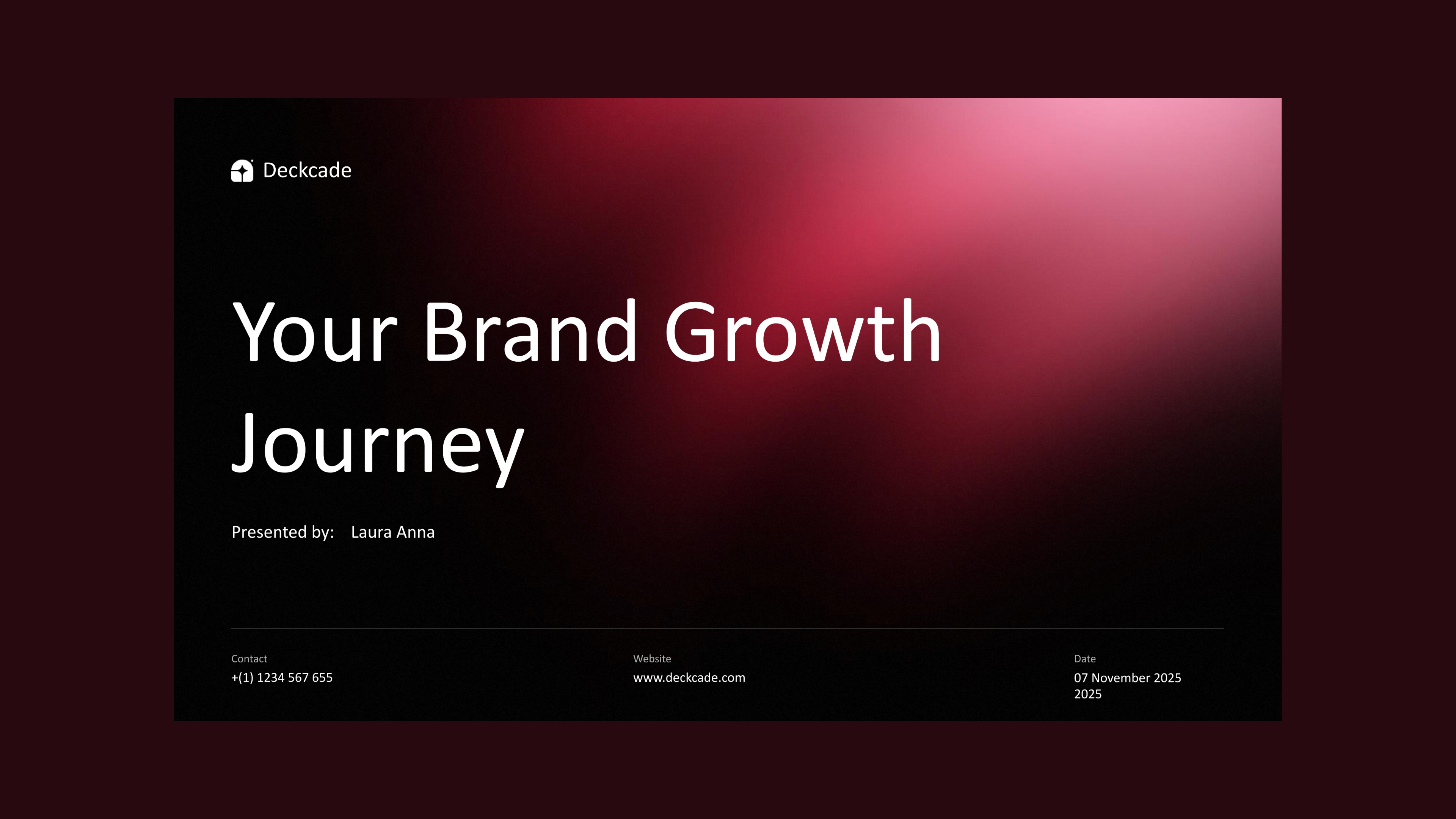 Deckade - Pitch Deck Marketing Kit