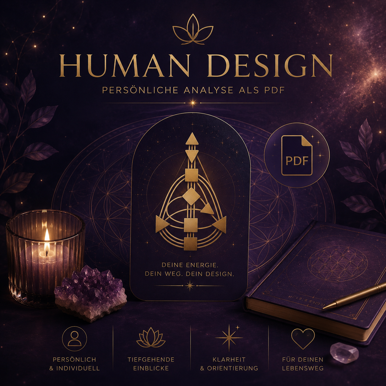✨ Human Design Analyse als PDF by RHIA 