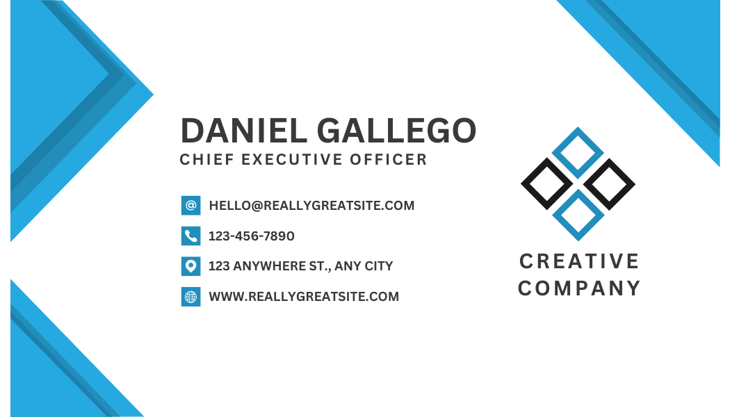 Blue Professional Corporate Business Card