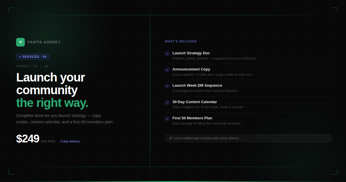 Community Launch Package