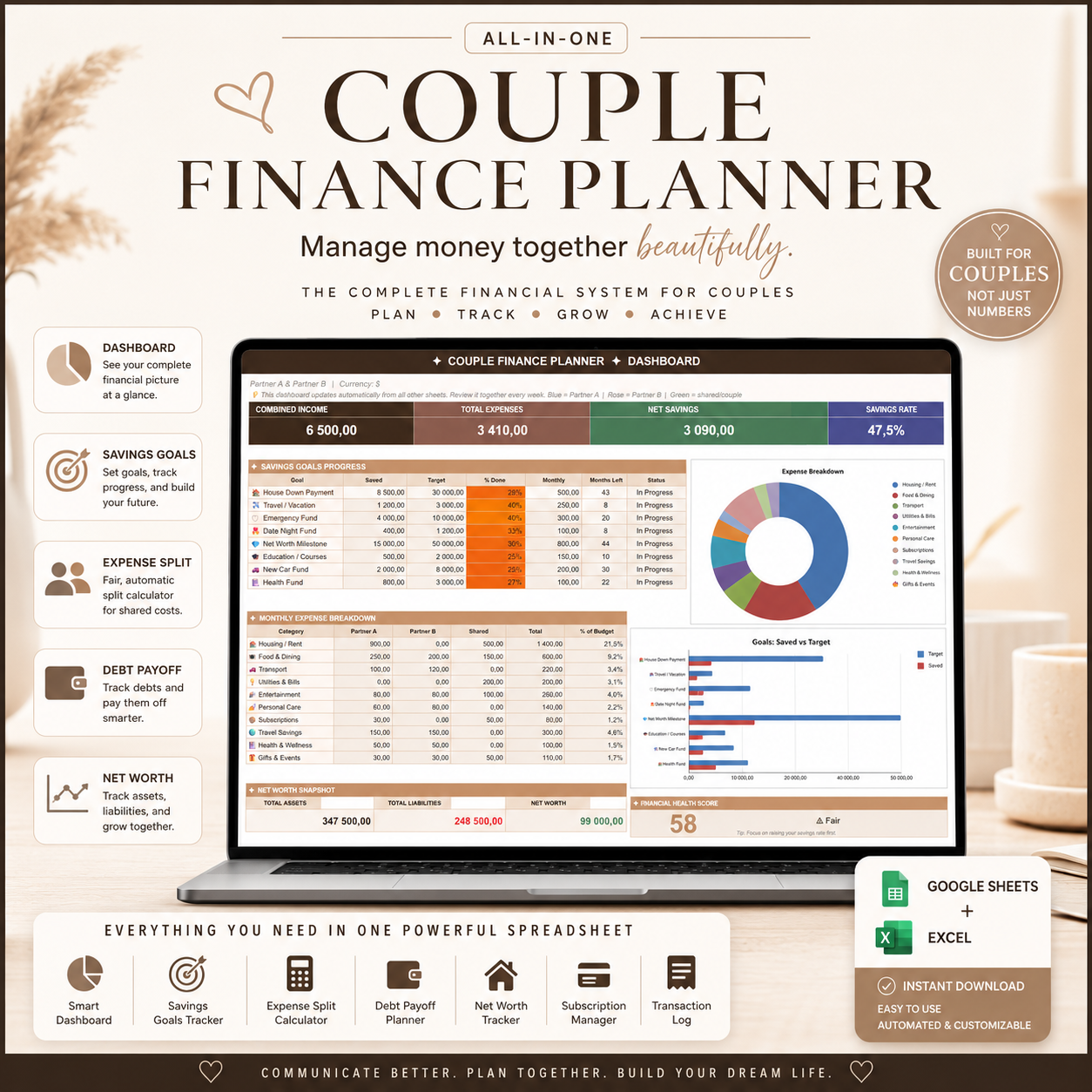 ✨ Couple Finance Planner — The Complete Financial System for Modern Couples