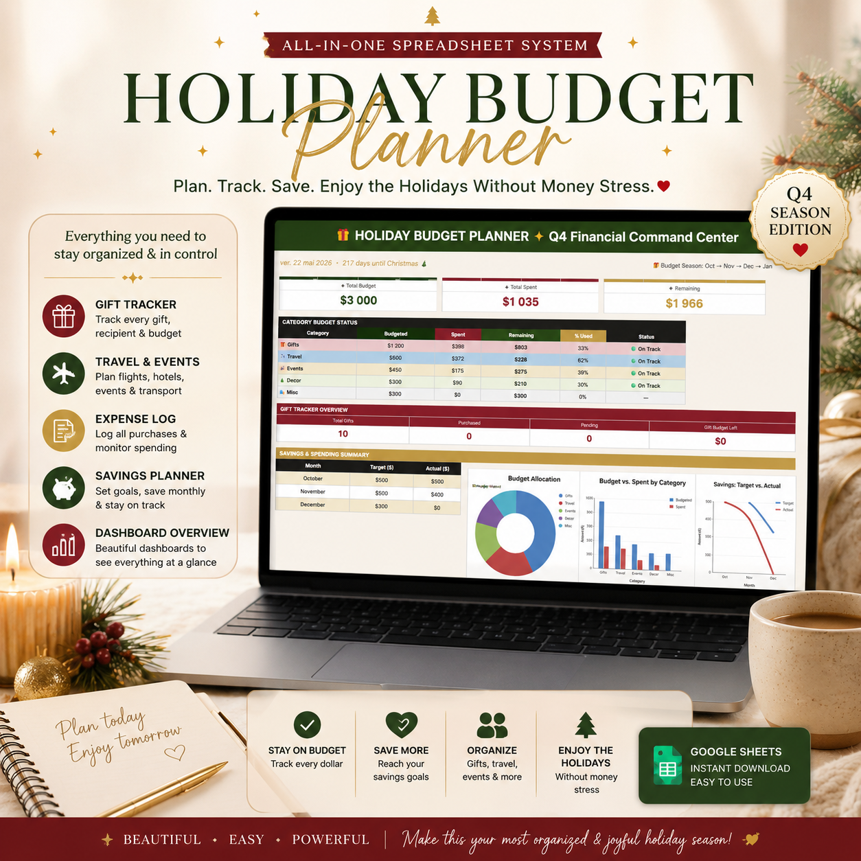 Holiday Wealth Planner — The Ultimate Cozy Holiday Budget System