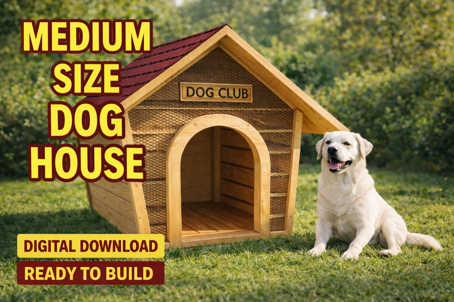 Dog Kennel DIY Woodworking - Model DH09