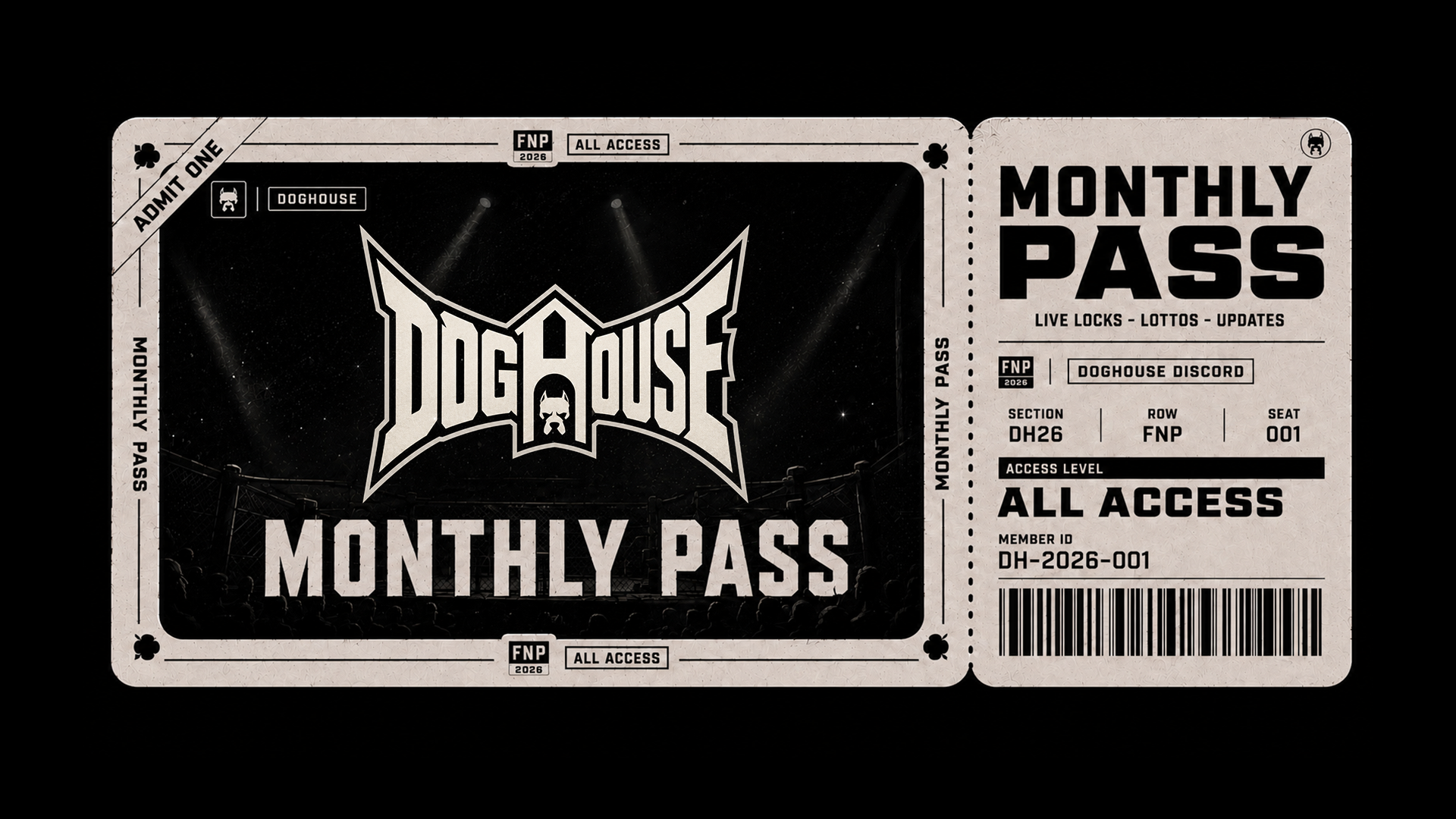 Dog House Monthly Pass