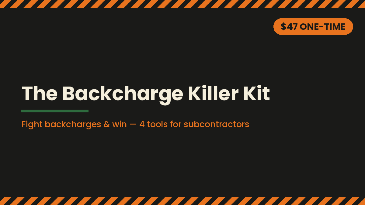 The Backcharge Killer Kit