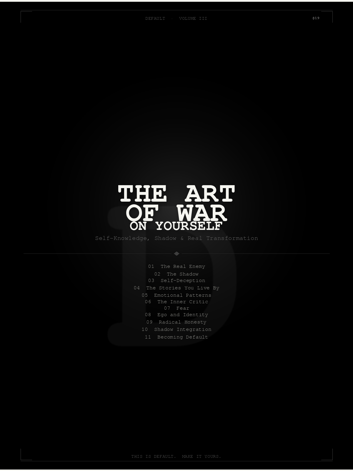 The Art of War on Yourself