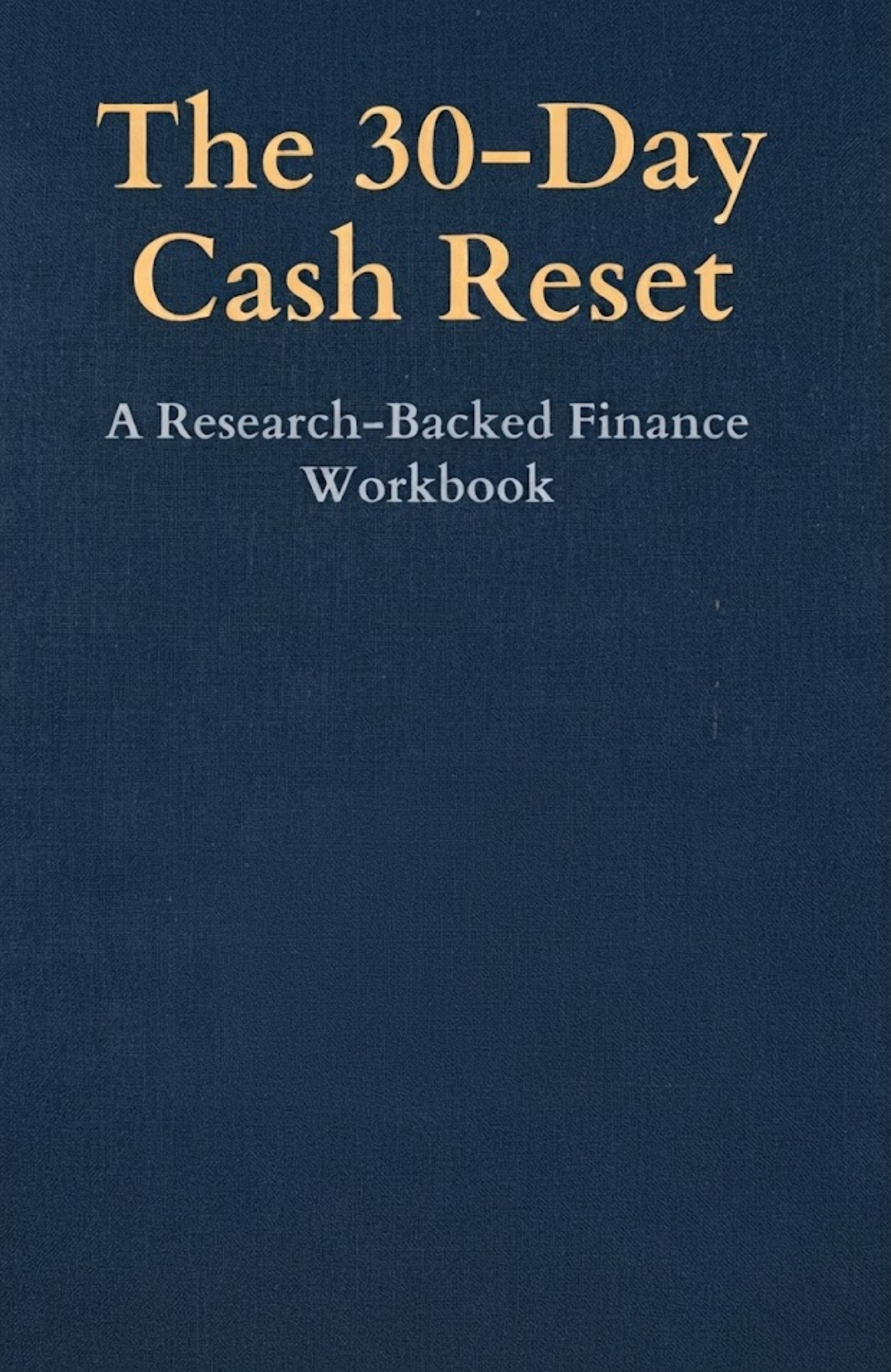 Budget Reset Workbook