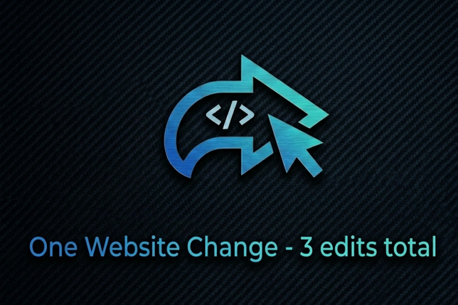One Website Change - 3 edits total