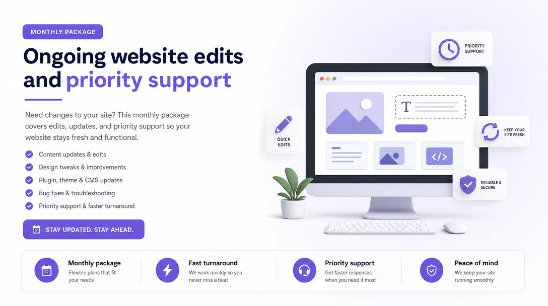 Website Edits & Support