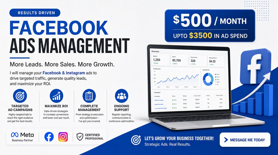 Facebook Ads Management $500