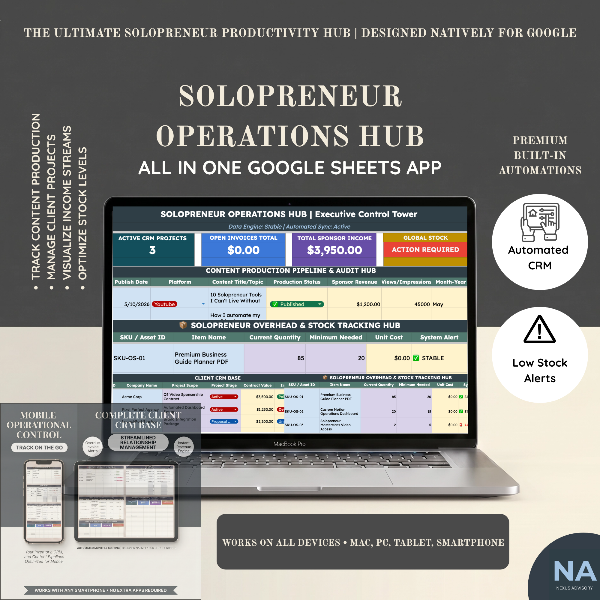 Content Creator Operations Hub — All-In-One Workspace