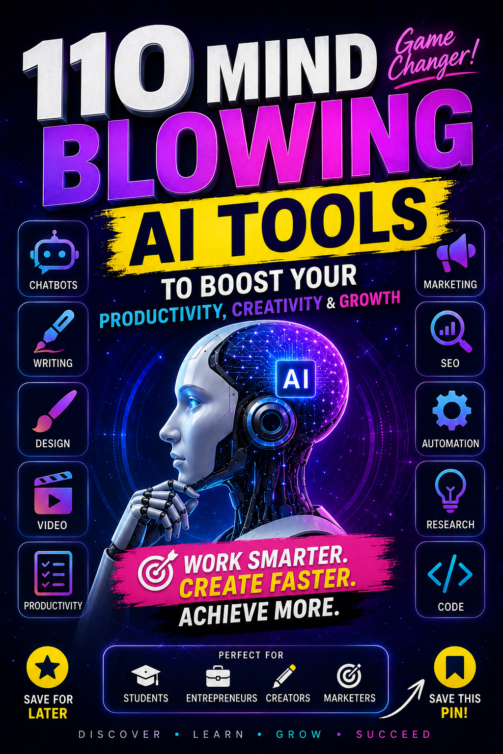 110 Mind-Blowing AI Tools That Will Change Your Life 🤖✨ | Boost Productivity & 