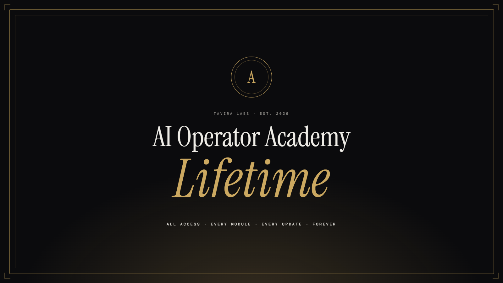 Ai Operator Academy (Lifetime) 