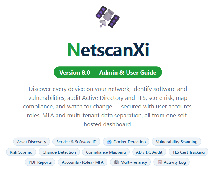 NetScan Xi v6 Premium Network Scanner & Vulnerability Identifier (1-User)