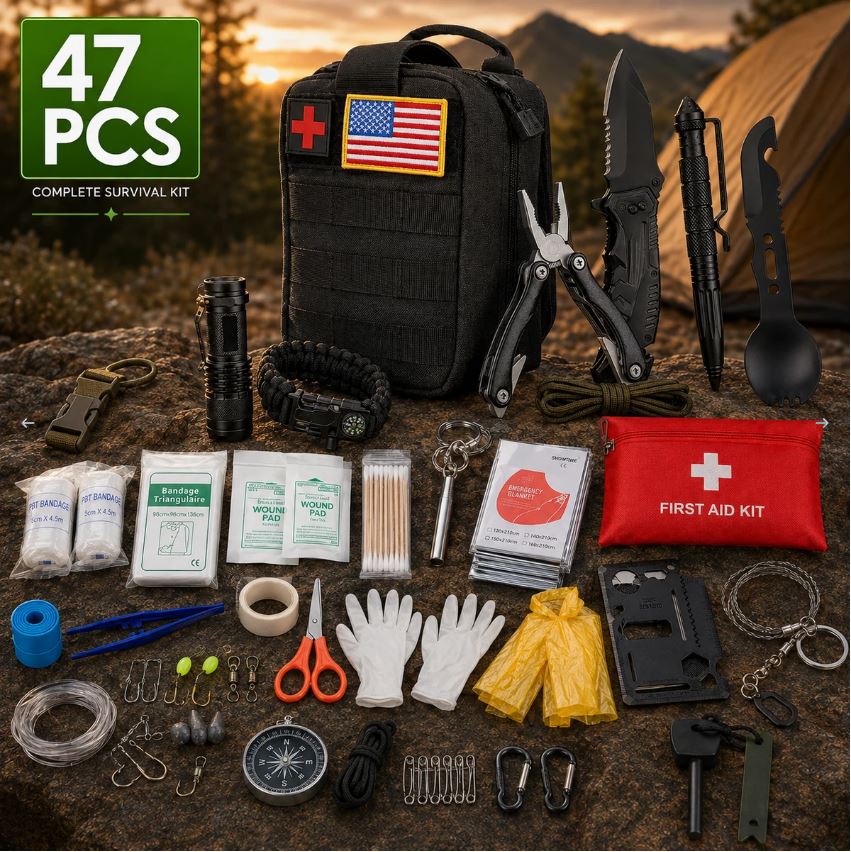 HOOKLEW ESSENTIALS 47Pcs Emergency Survival Kit