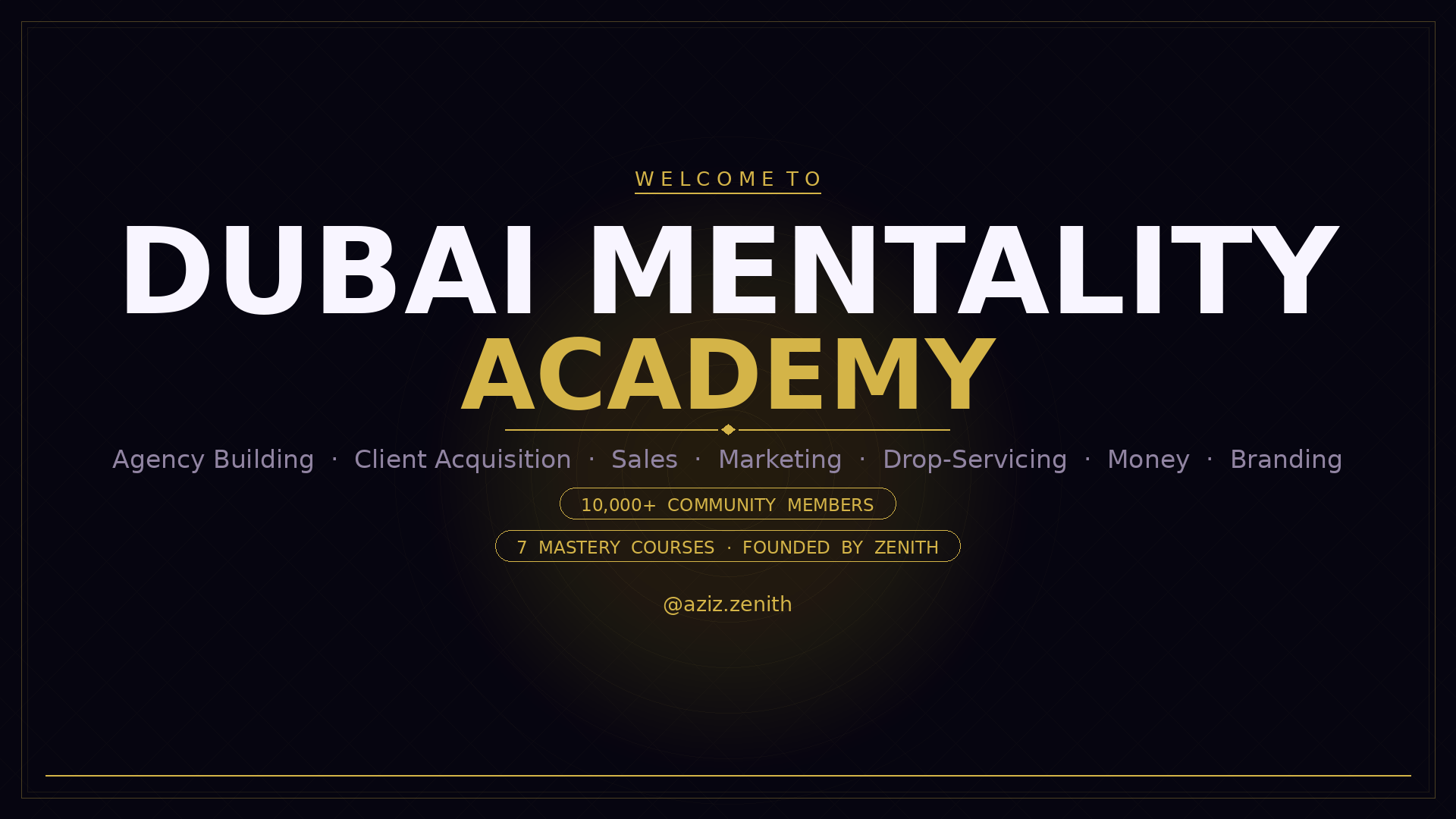 Dubai Mentality Academy banner