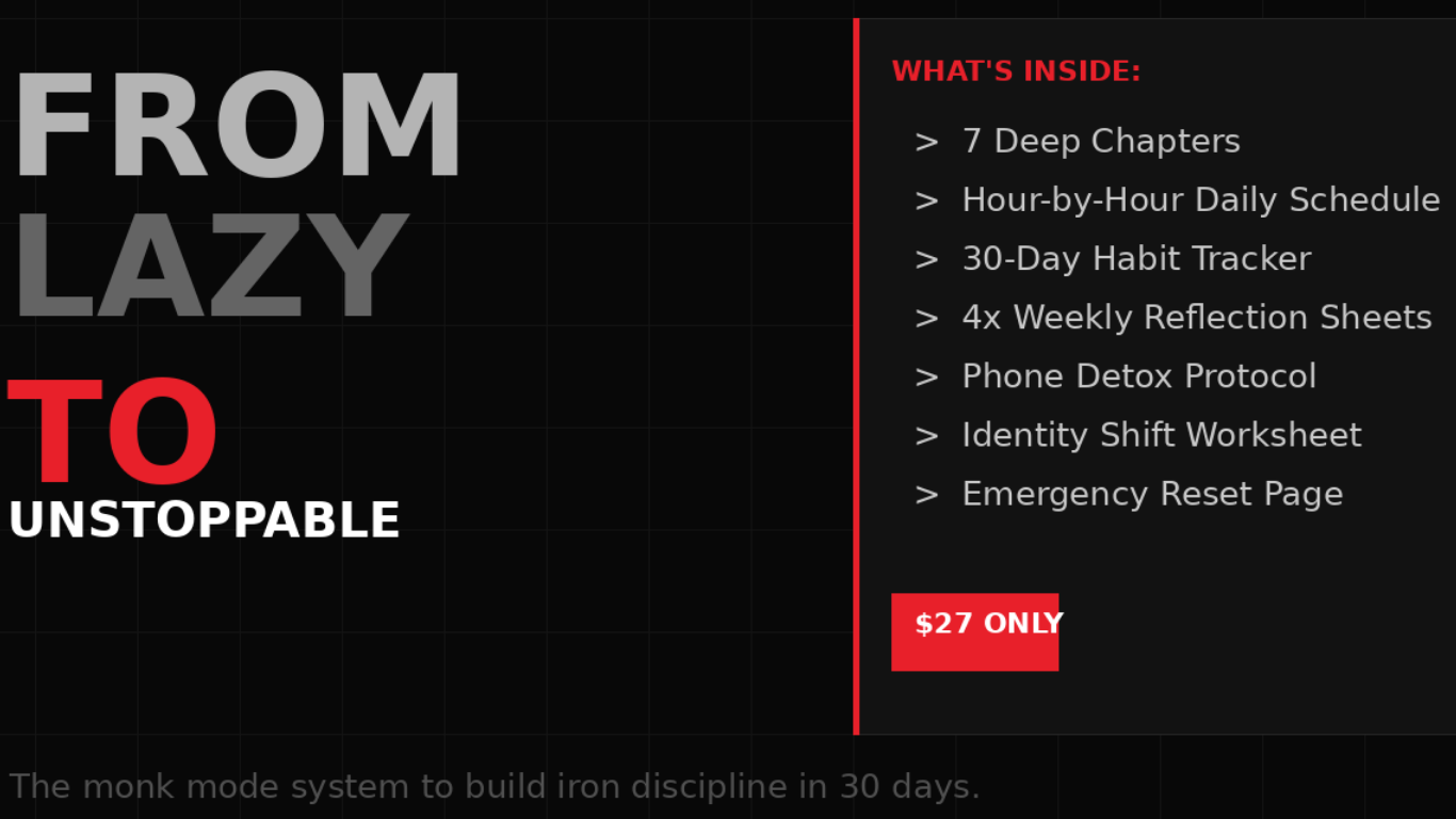 30-Day Mindset Reset – Study Focus & Discipline System