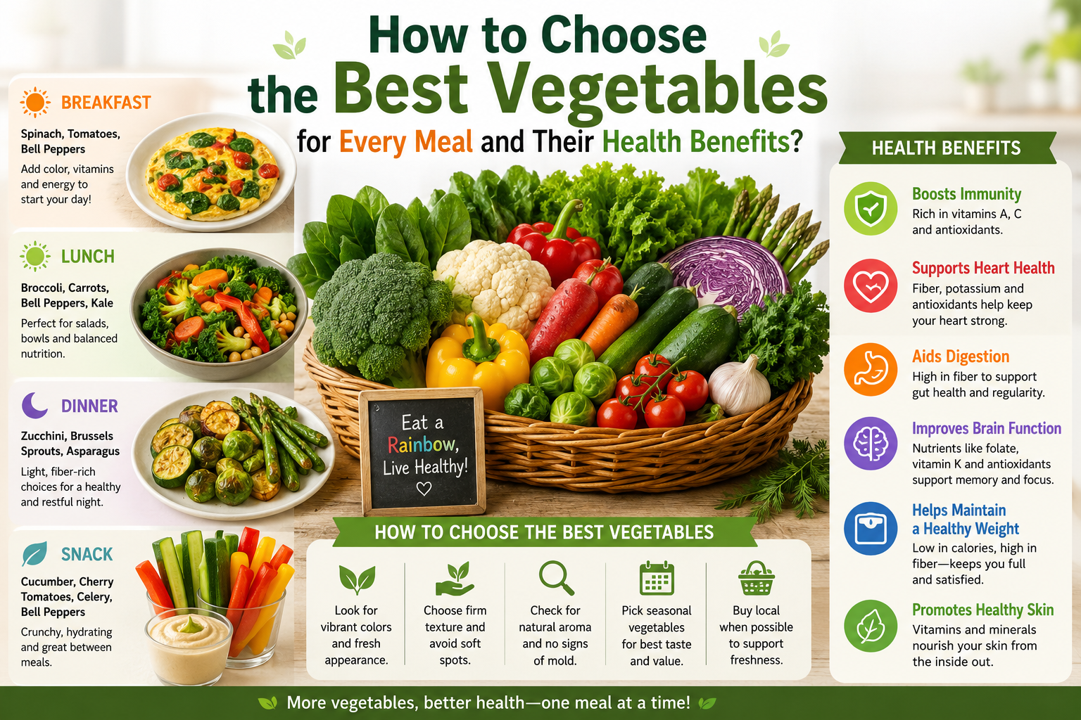 Choose the best vegetables for every meal