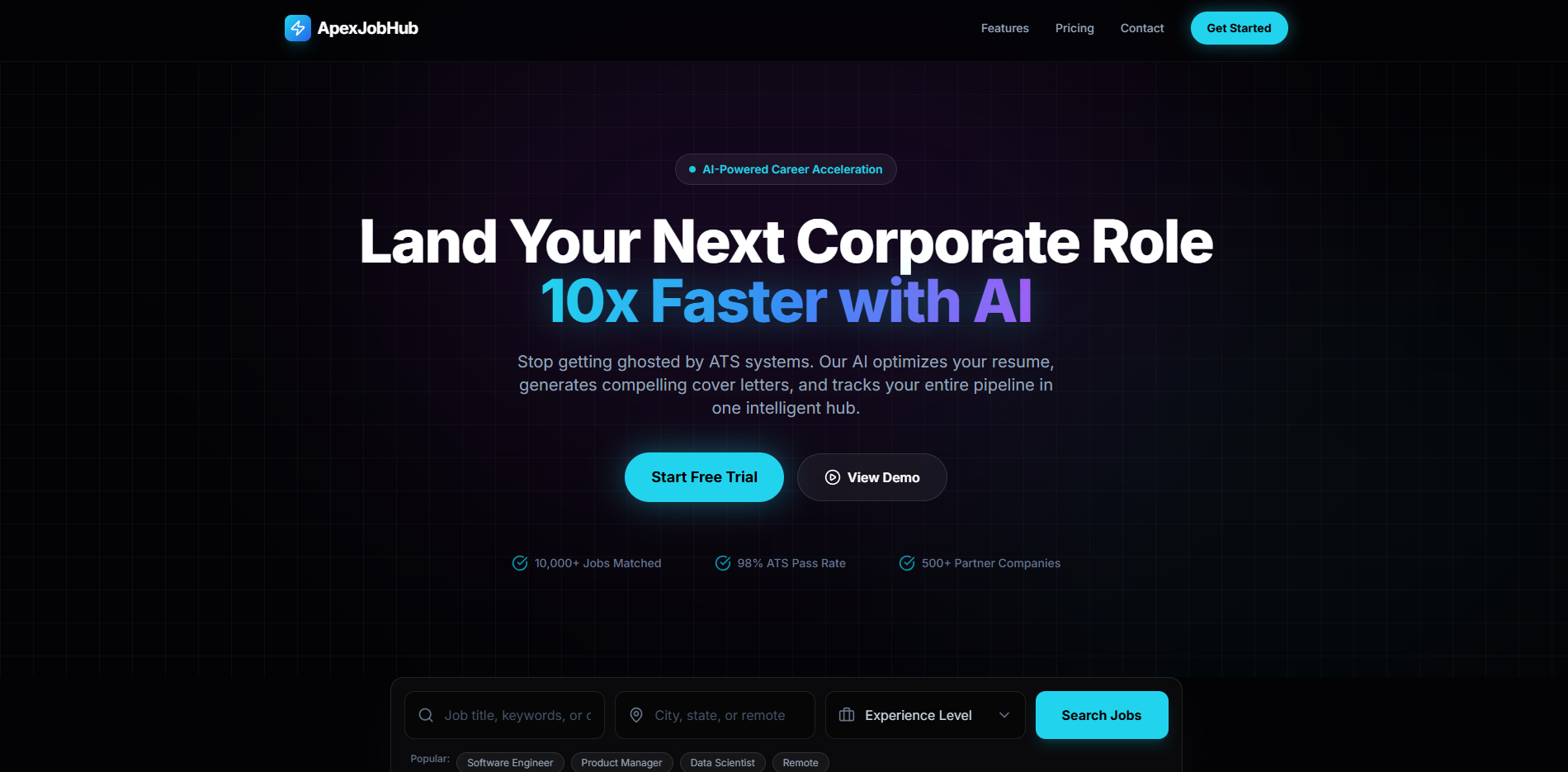 AI Career Portal Website Template Shell (Tailwind CSS Code Layout)