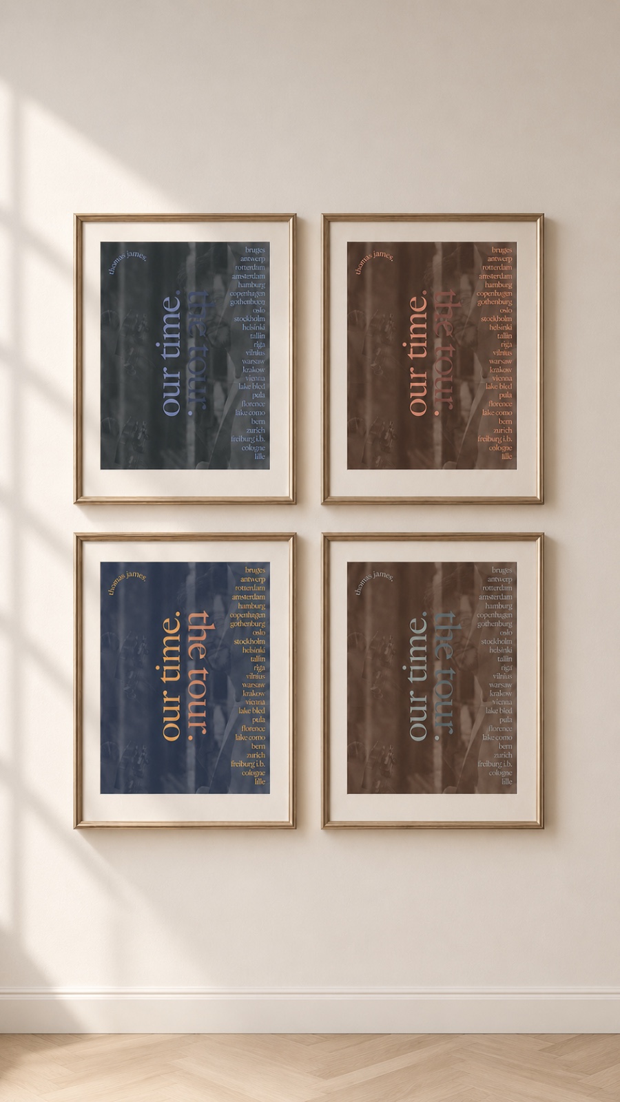 our time. the tour. the poster. (4 colours available)