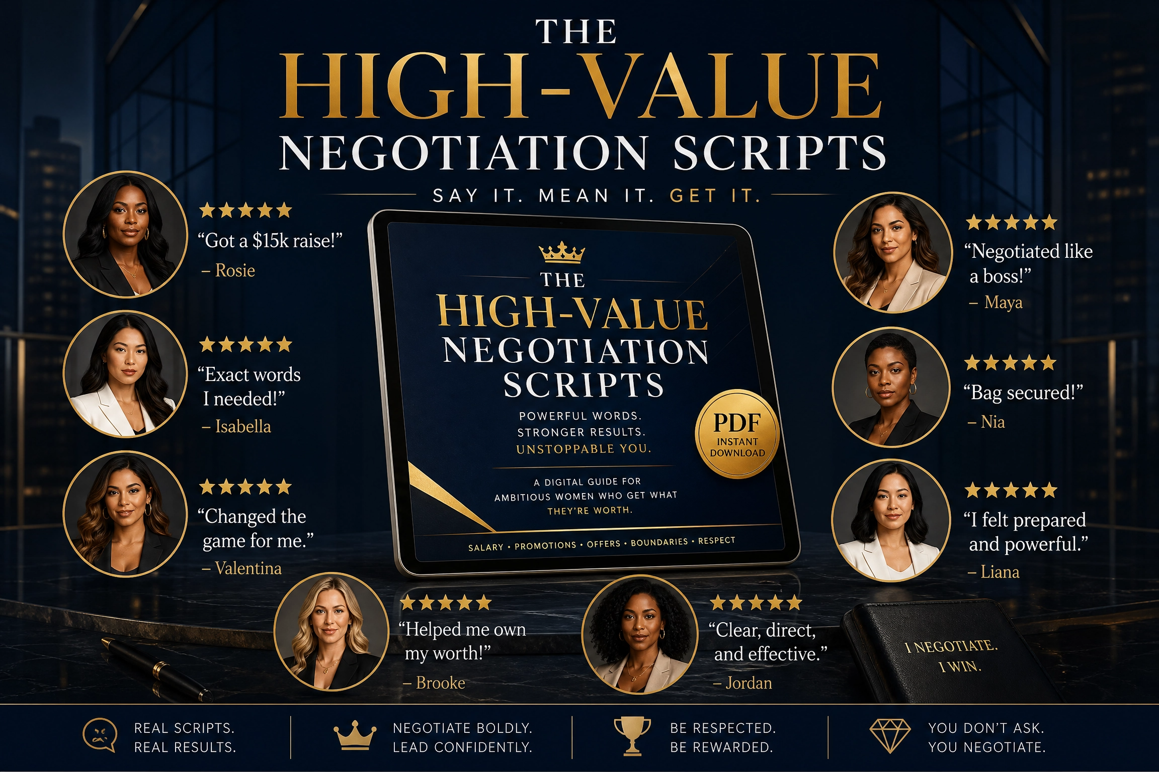 THE HIGH-VALUE NEGOTIATION SCRIPTS: The Alpha Woman’s Playbook