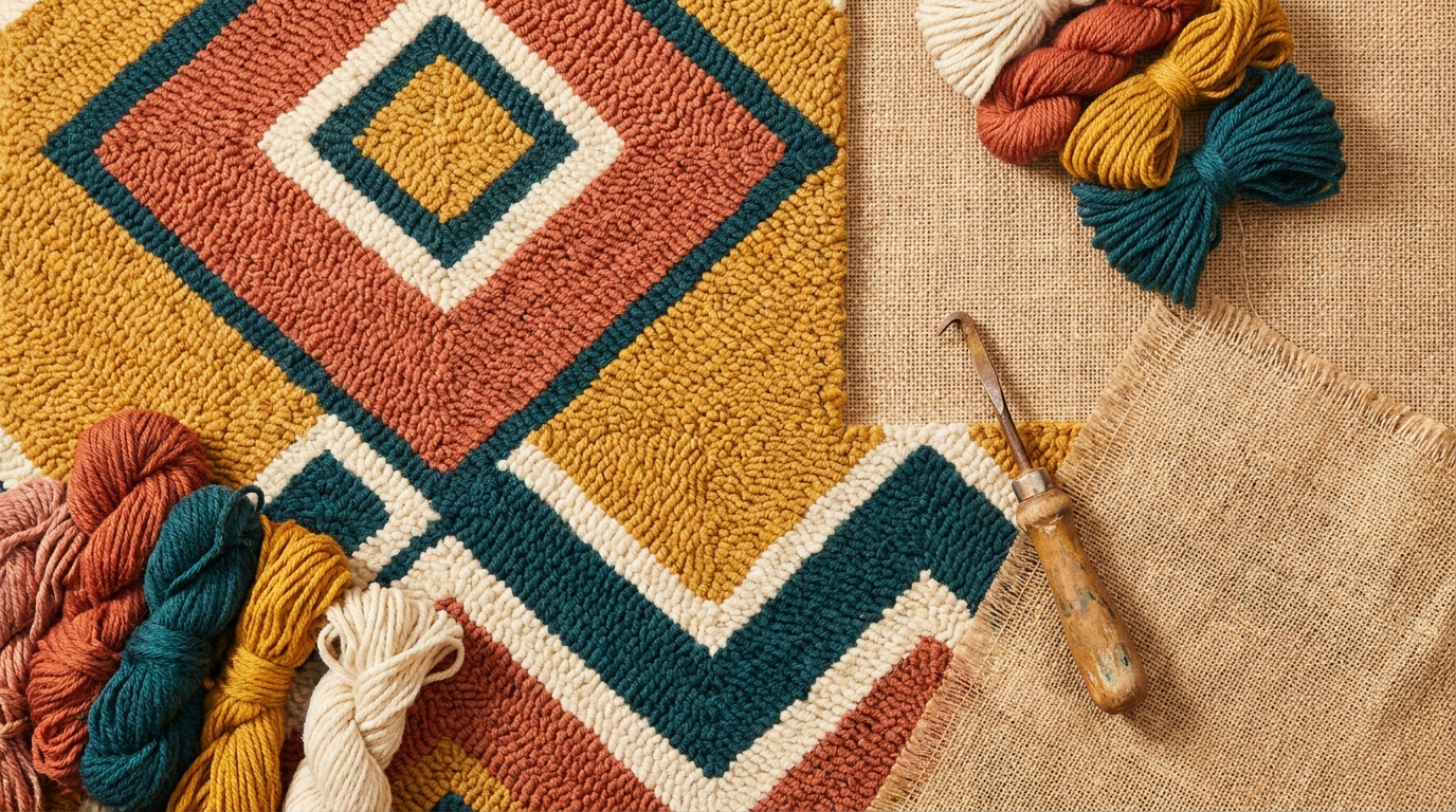 Geometric Rug Hooking Beginner Bootcamp
