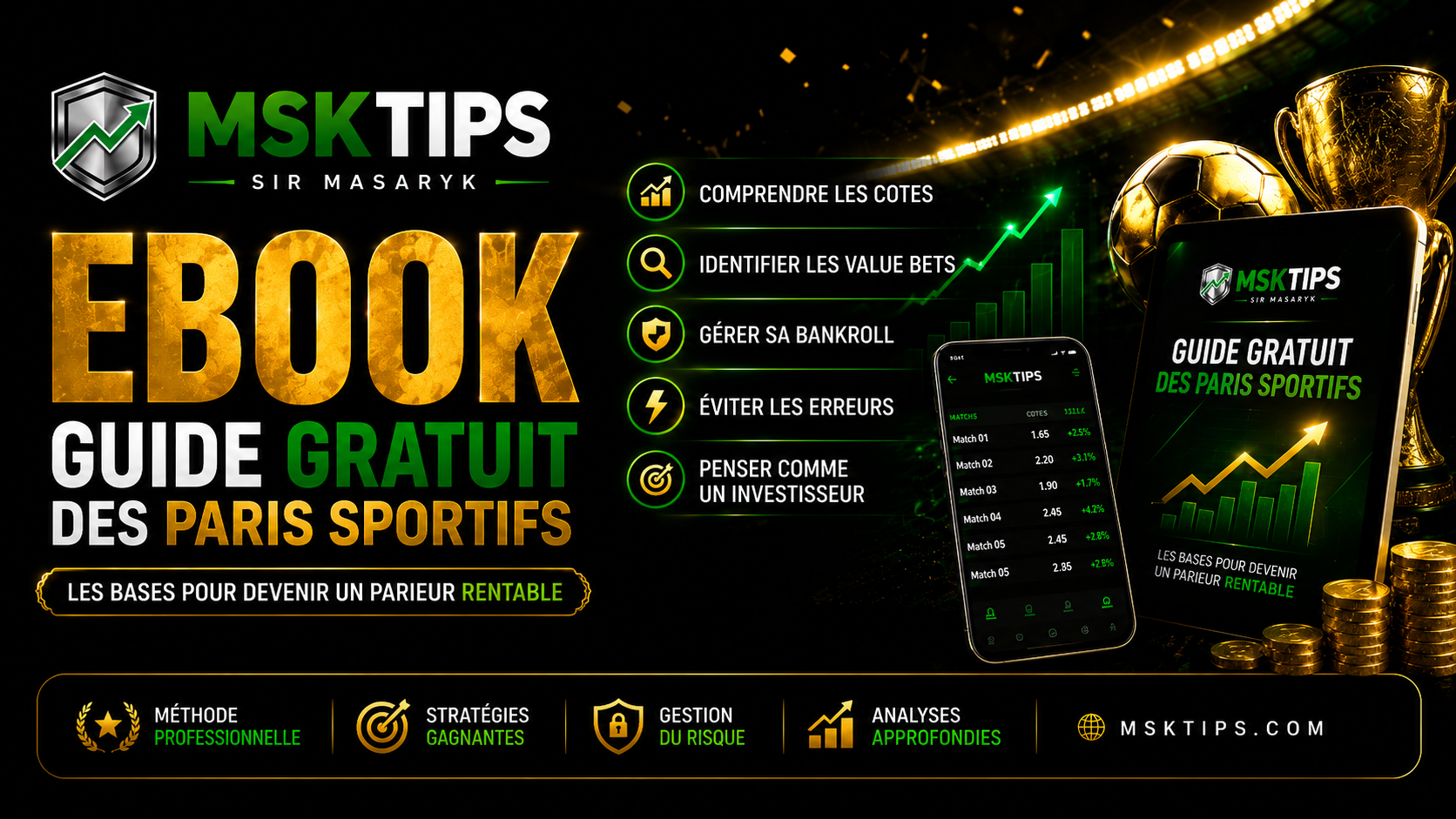 📘 MSKTIPS - Guide Gratuit des Paris Sportifs (EBOOK GRATUIT)