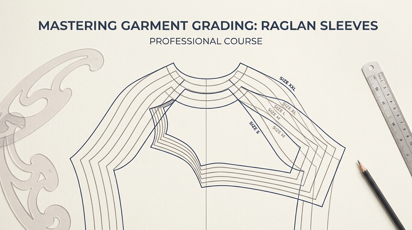 Raglan Sleeve Cap Curve Grading Guide