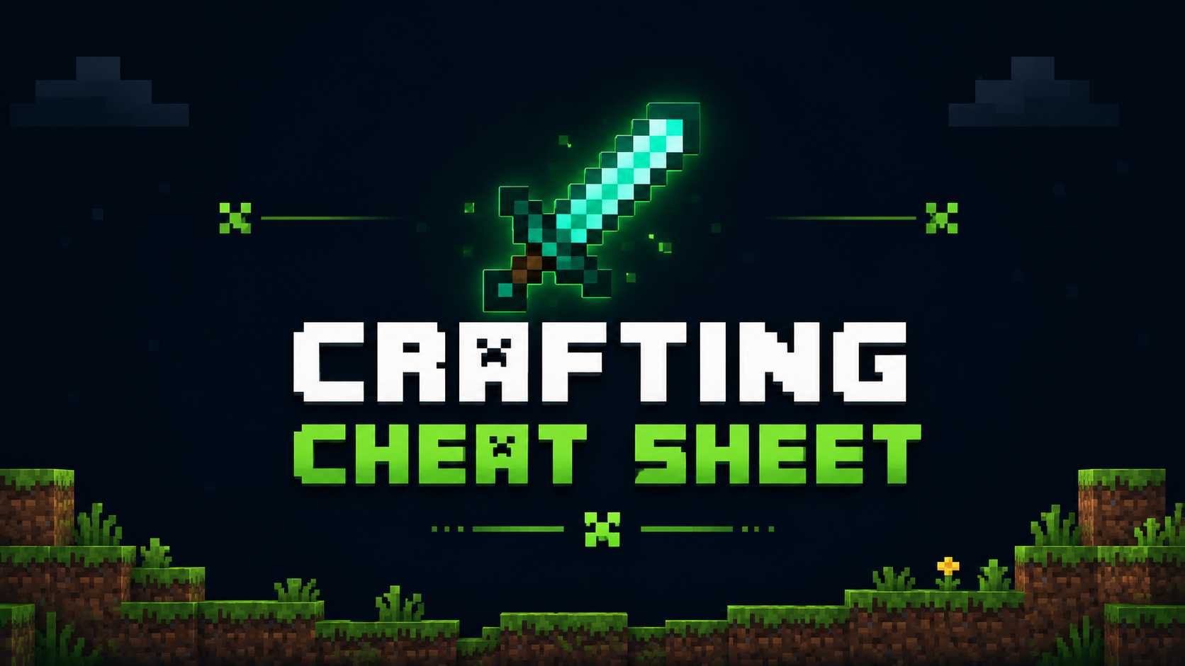 Minecraft Crafting Cheat Sheet — 80+ Recipes on One Page 