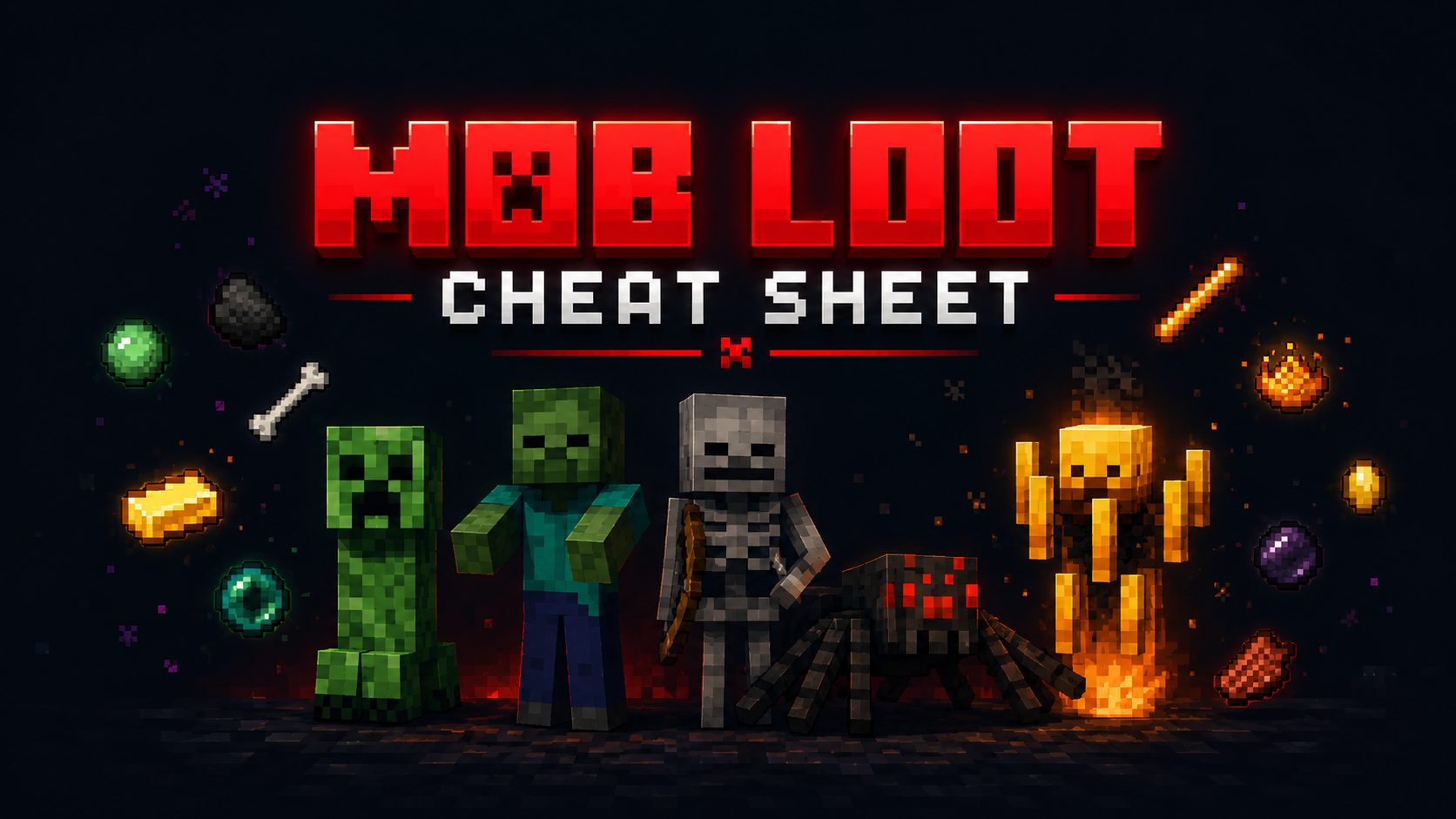 Minecraft Mob Loot Cheat Sheet — Every Drop & XP Value 
