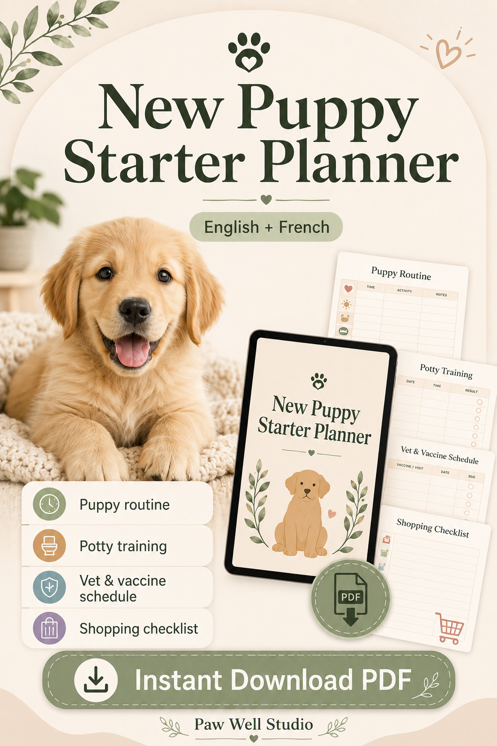 New Puppy Starter Planner