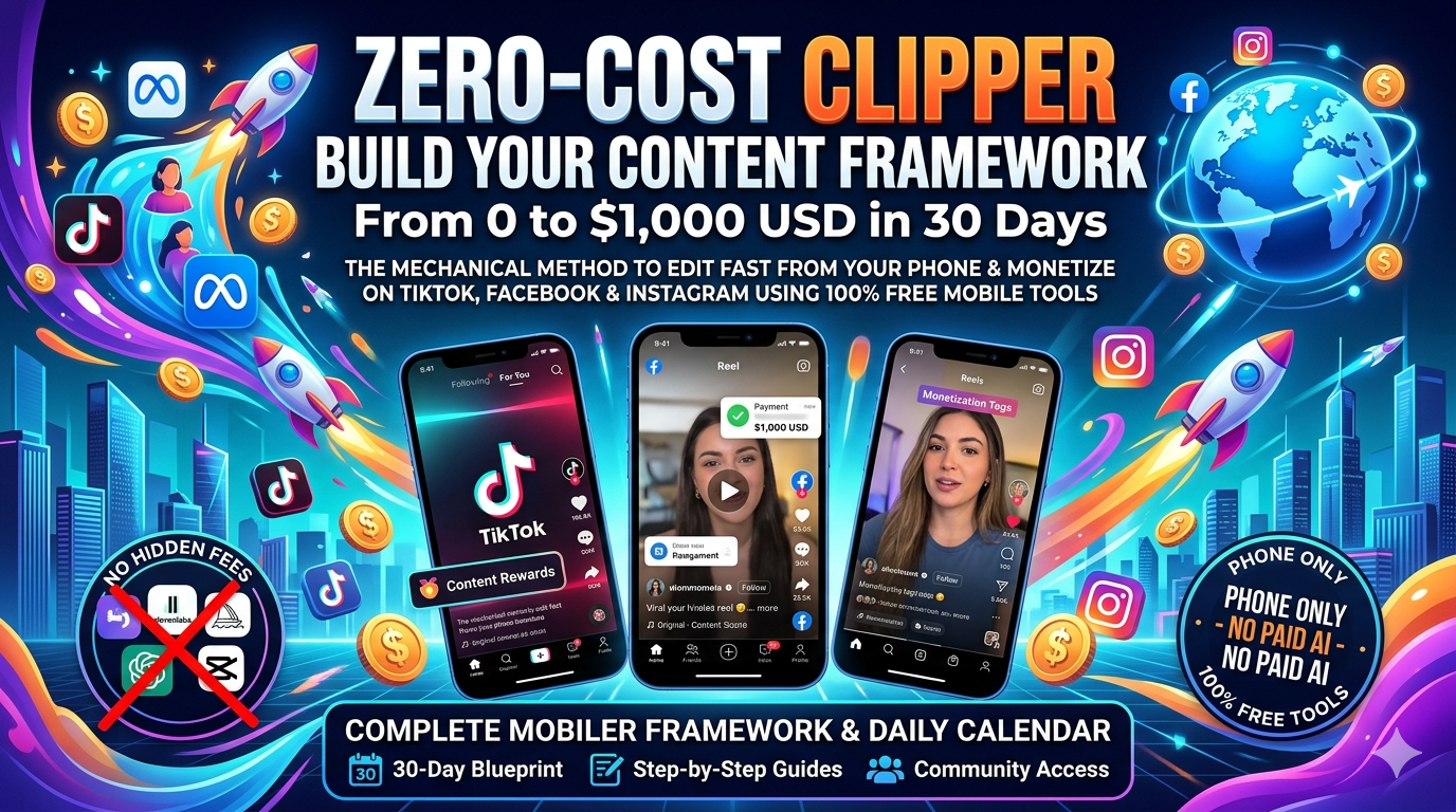 Mobile Short Clip System: From 0 to $1,000 USD in 30 Days