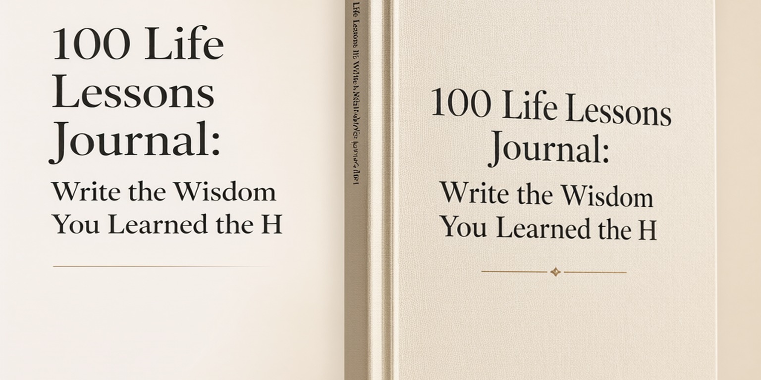 100 Life Lessons Journal: Write the Wisdom You Learned the Hard Way