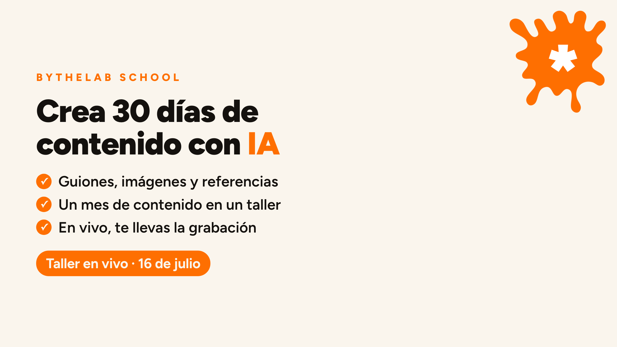 Taller en vivo. Marketing con IA. Creación de contenido.
