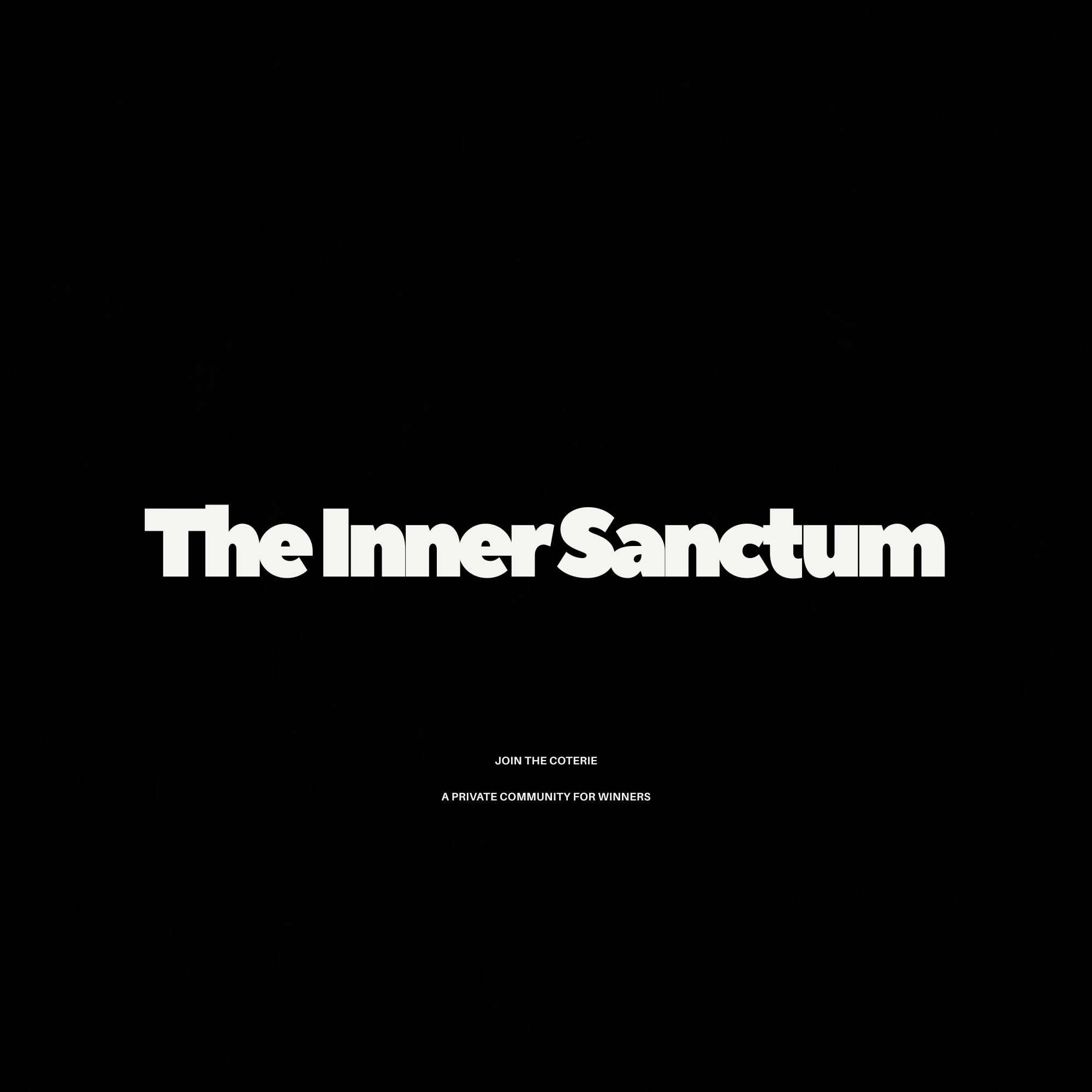 The Inner Sanctum